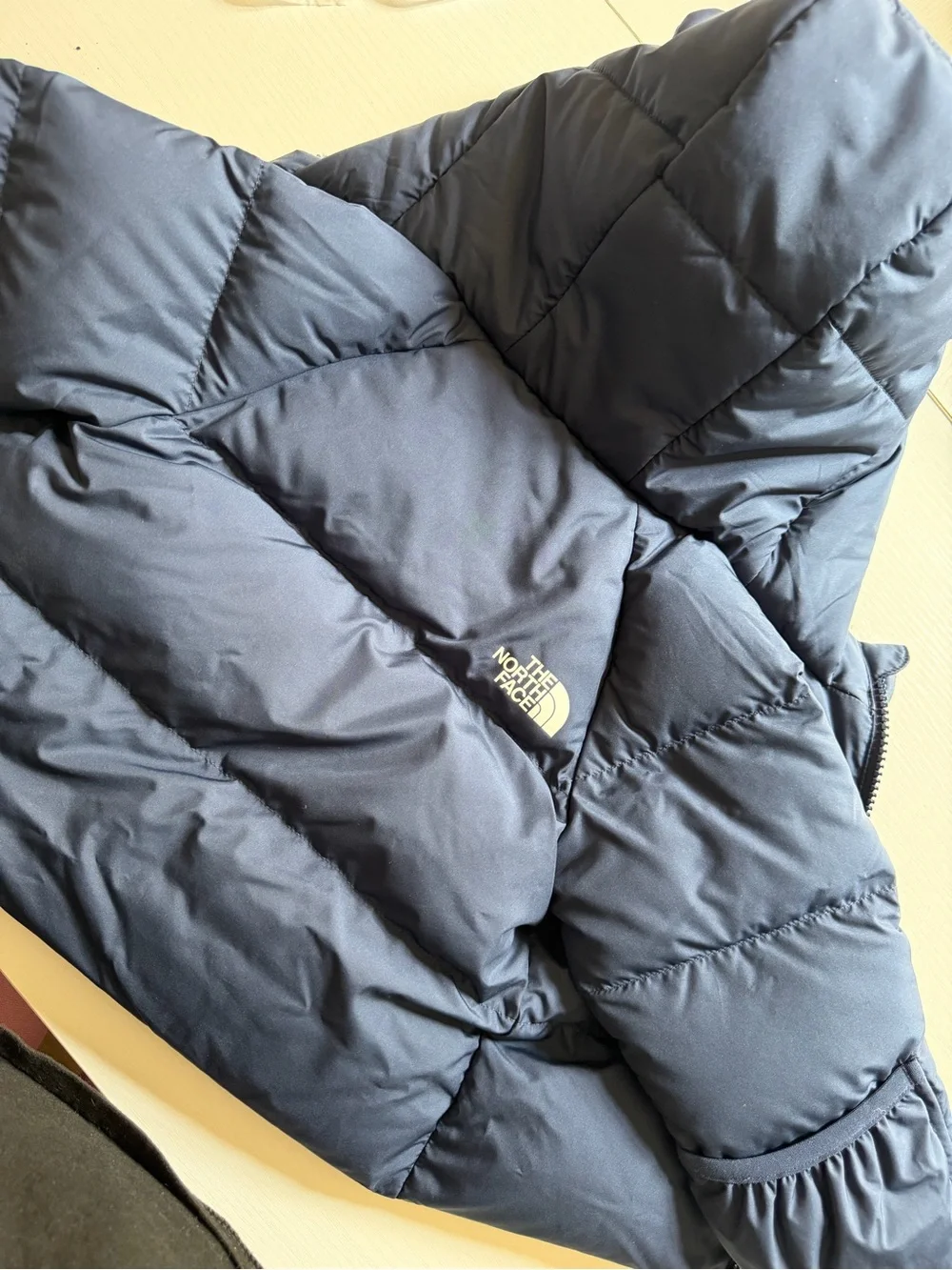 The North Face Kids Navy Hooded Puffer Jacket